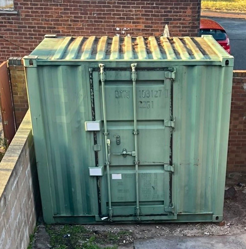 Green steel shipping container - steel,