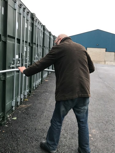 Shipping container door